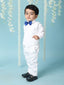 KID1 4 Pcs Party Wear Suit With Bow White