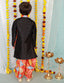 KID1 Festive Kurta With Printed Dhoti Black