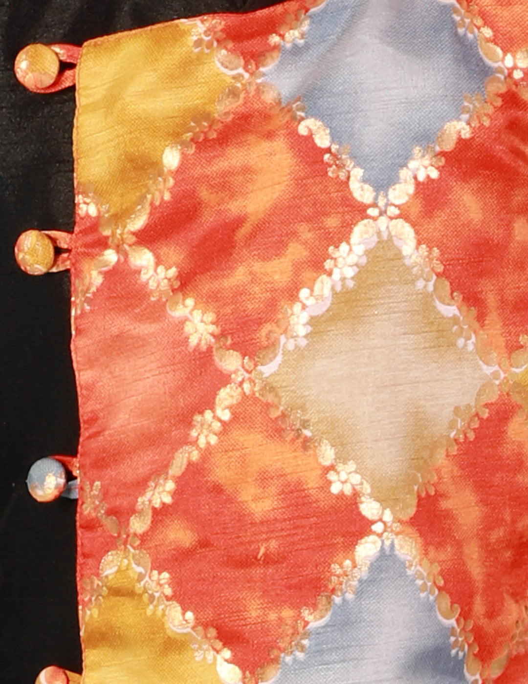 KID1 Festive Kurta With Printed Dhoti Black