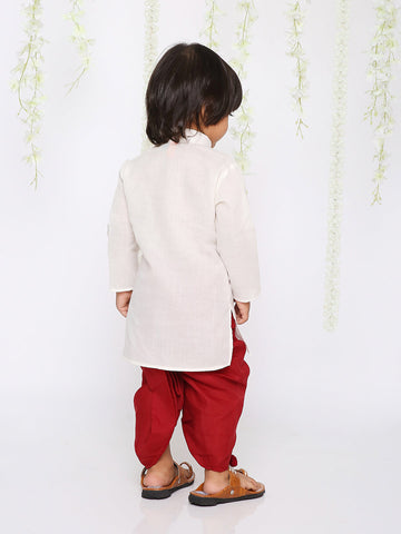 KID1 Patang Dhoti Set White