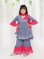 KID1 Lotus Bloom Sharara Set Blue