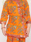 KID1 Printed Anghrakha Kurta Dhoti Orange