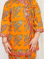 KID1 Printed Anghrakha Kurta Dhoti Yellow