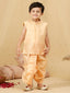 KID1 Mirror Work Jacket With Dhoti Peach