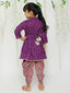 KID1 Girls Jhankar Kurta With Dhoti Set Purple