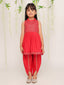 KID1 Anmol Nytara Peplum Dhoti Set Red