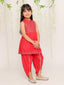 KID1 Anmol Nytara Peplum Dhoti Set Red