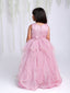 KID1 Purple Rose Party Dress Pink