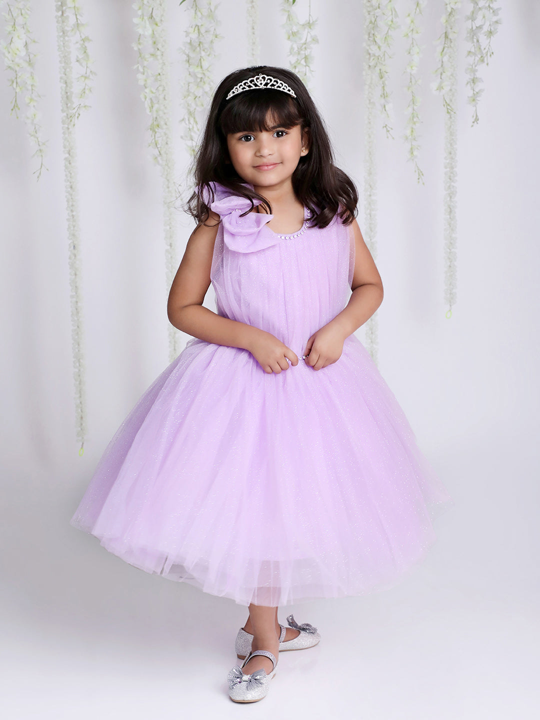 KID1 Lilac Swirl Party Dress Purple