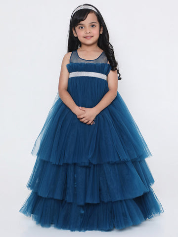 KID1 The Luna Party Dress Blue