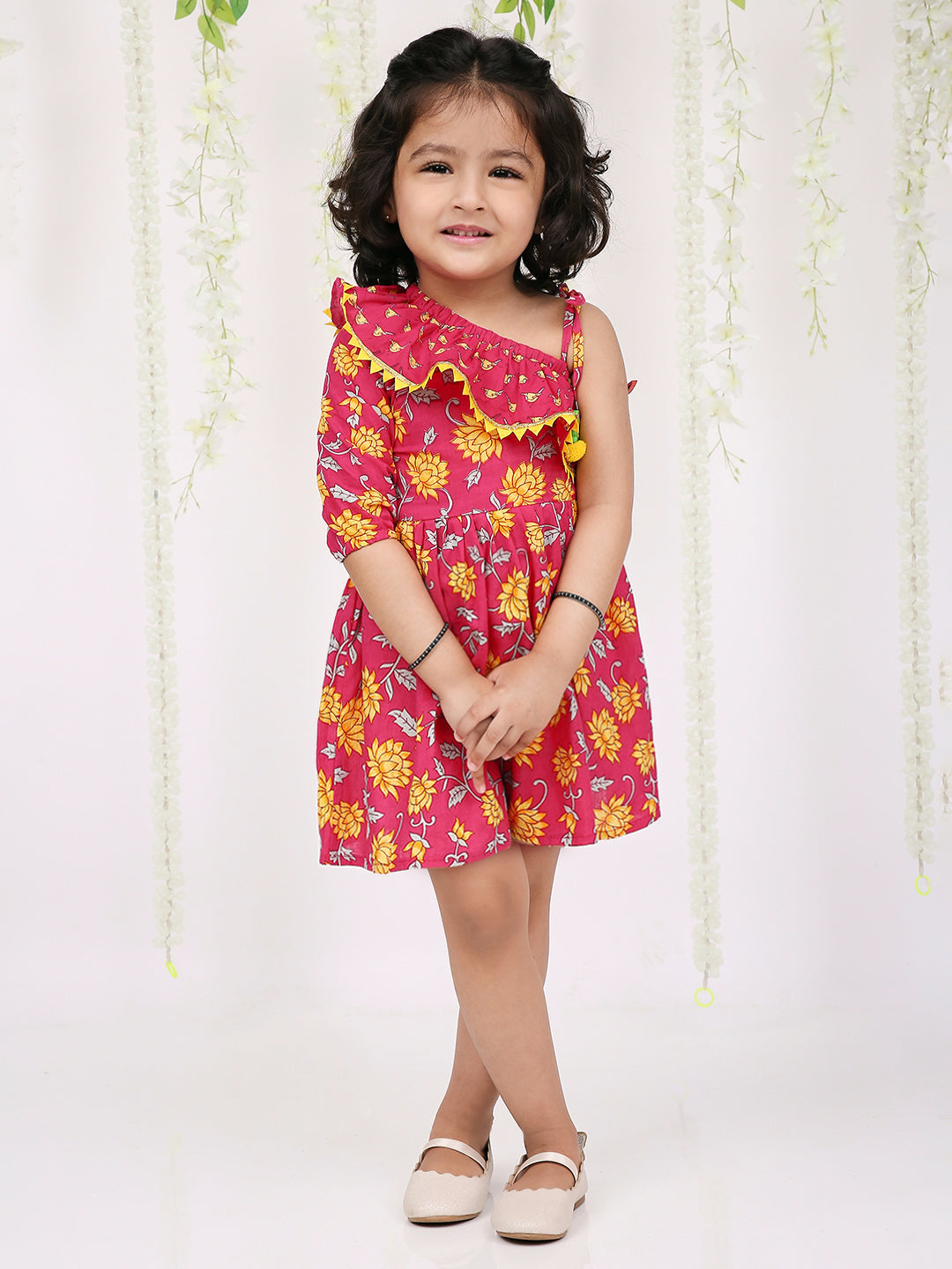 KID1 Lotus Frilly Summer Frock PINK