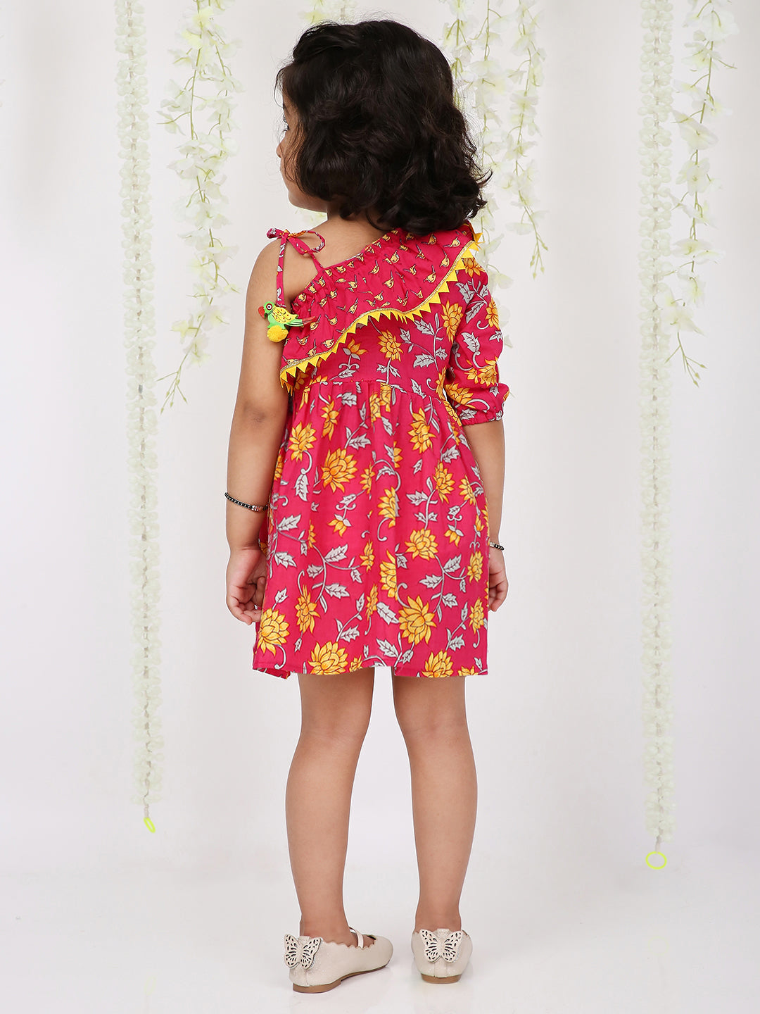 KID1 Lotus Frilly Summer Frock PINK