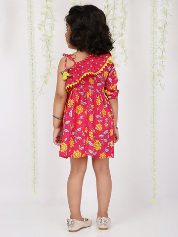 KID1 Lotus Frilly Summer Frock PINK