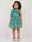KID1 Lotus Frilly Summer Frock Turquoise