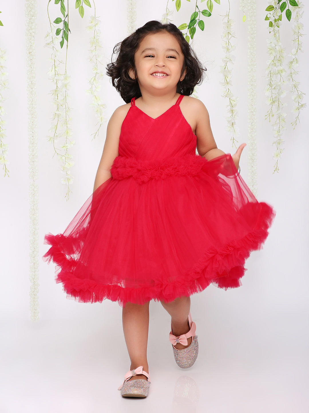 KID1 The Glimmer Shimmer Party Dress Pink