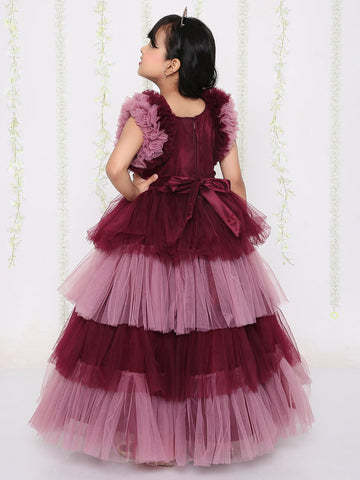 KID1 The Cinderella Party Dress Wine