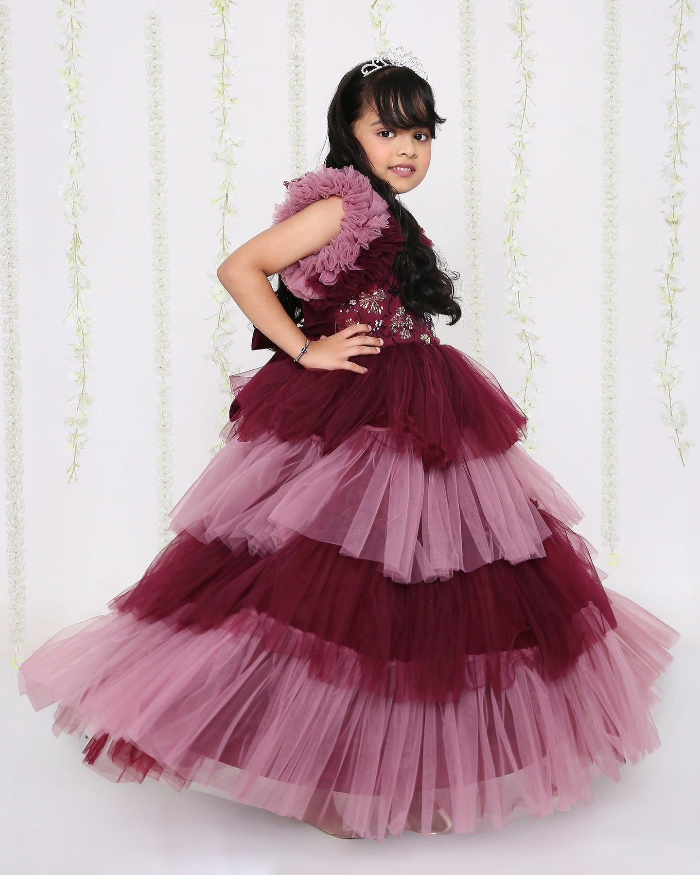 KID1 The Cinderella Party Dress Wine