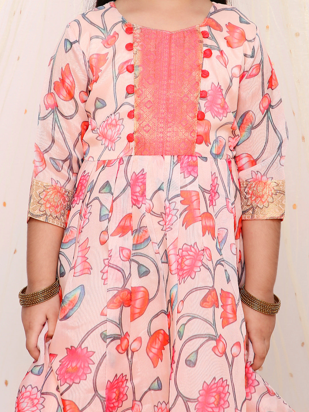 KID1 Arohi Pichwa Long gown Peach