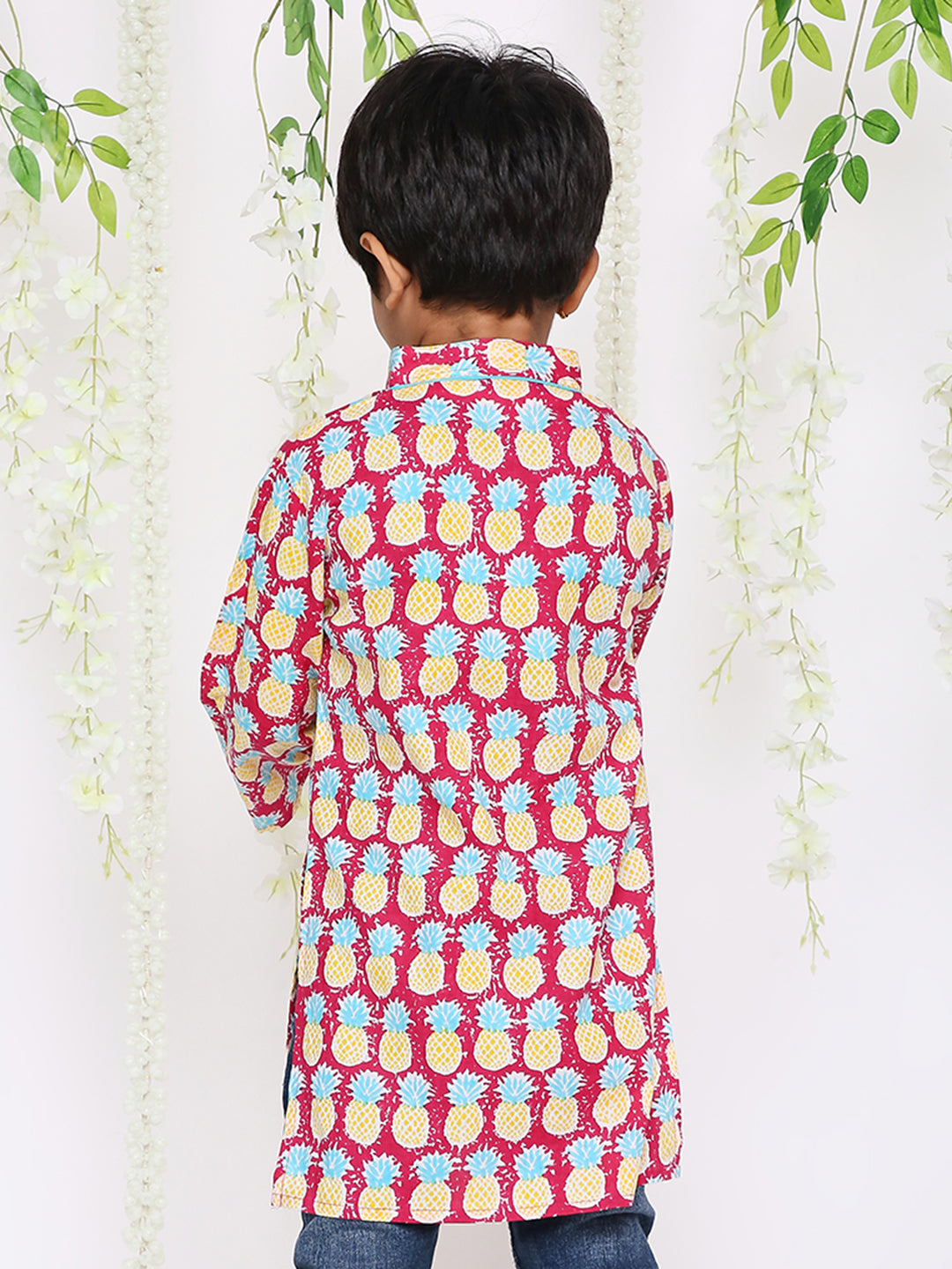 KID1 Pina Colada Boys Kurta Only Pink