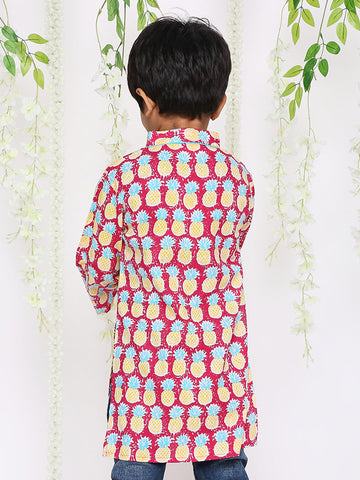 KID1 Pina Colada Boys Kurta Only Pink