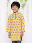 KID1 Pina Colada Boys Kurta Only Yellow