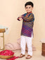 KID1 Lehariya Print Kurta Pyjama Blue
