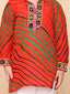 KID1 Lehariya Print Kurta Pyjama Orange