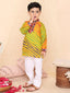 KID1 Lehariya Print Kurta Pyjama Yellow