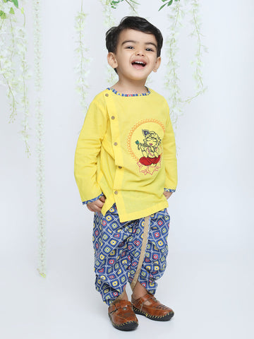KID1 Ethnic Krishna Dress Yellow