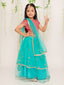 KID1 Liza Net Frill Lehenga Choli Peach