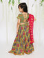KID1 Mirror Work Navratri Lehenga Choli Green
