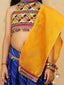 KID1 Navratri Halter Neck Choli with Lehariya Lehenga Blue