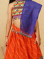 KID1 Navratri Halter Neck Choli with Lehariya Lehenga Orange