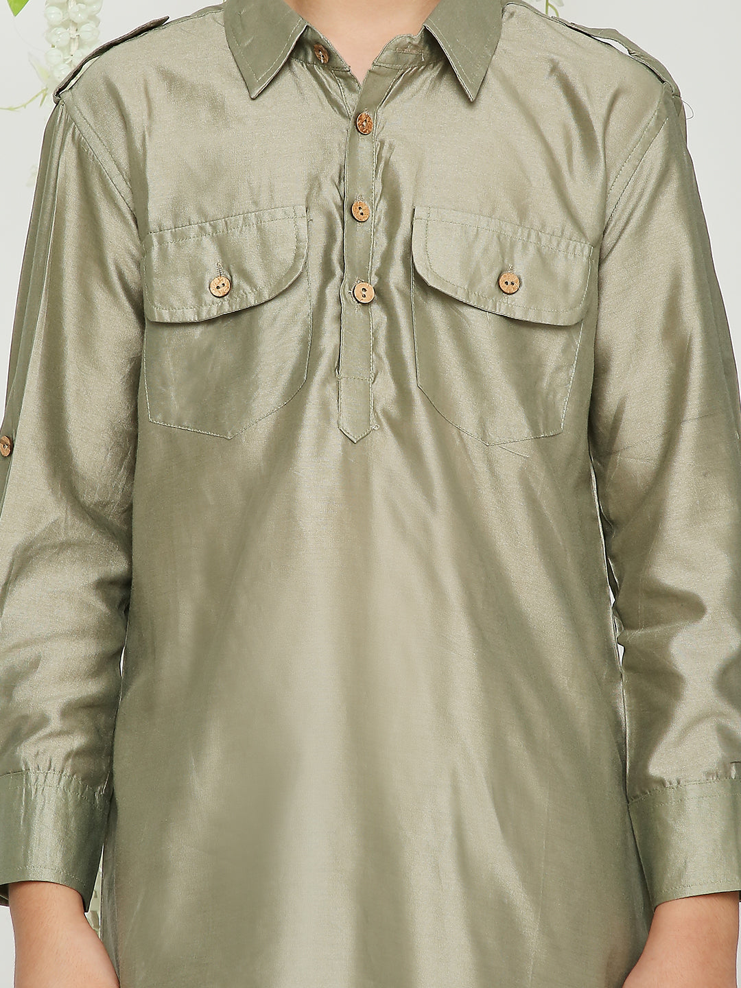 KID1 Pathani Kurta With Salwar Gray