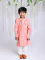KID1 Embroidered Kurta Pyjama Set Peach