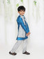 KID1 Sequin Embroidered Attached Jacket Set Blue