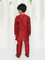 KID1 Sequin Embroidered Attached Jacket Set Red