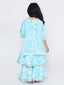 KID1 Rose Kurti Sharara Skyblue