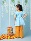 KID1 Patang Peplum Kurti Salwar Blue