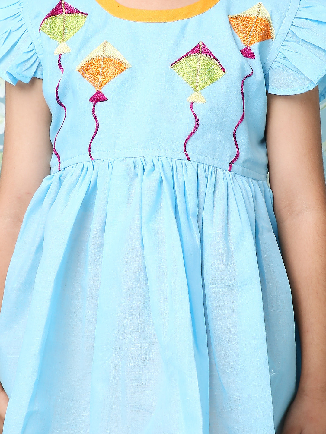 KID1 Patang Peplum Kurti Salwar Blue