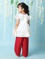 KID1 Patang Peplum Kurti Salwar White