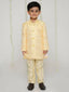 KID1 Embroidered Sherwani Set Yellow