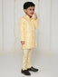 KID1 Embroidered Sherwani Set Yellow