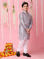 KID1 Nityam Sequins Silk Kurta Pyjama Gray