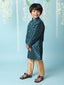 KID1 Embroidered Sherwani Pyjama Green