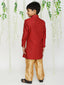 KID1 Embroidered Sherwani Pyjama Red