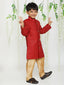 KID1 Embroidered Sherwani Pyjama Red