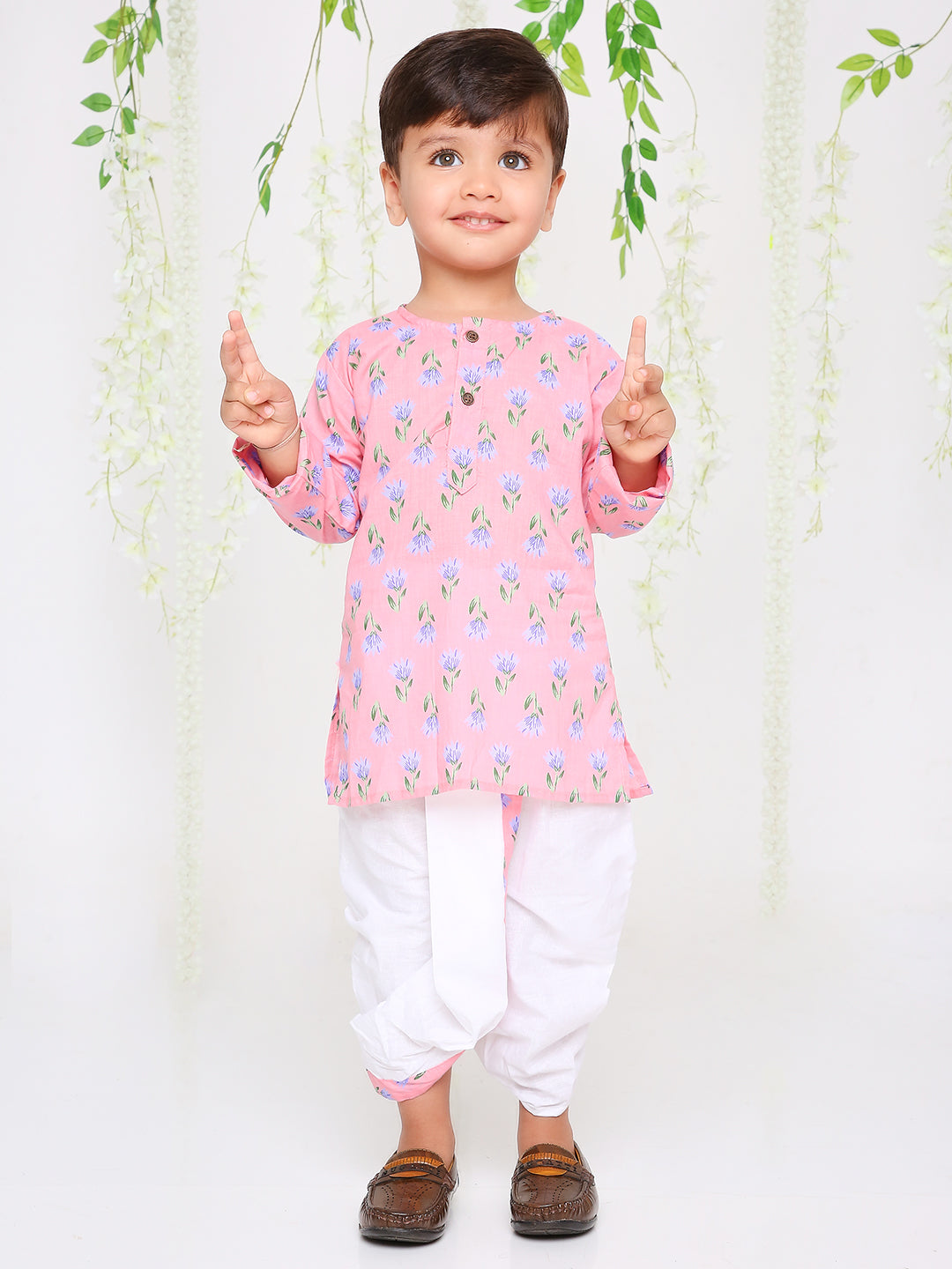 KID1 Oopsy Daisy Boys Kurta Dhoti Set Pink