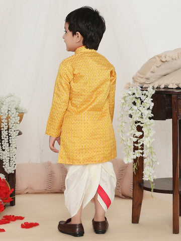 KID1 Gopalan Silk Kurta Dhoti Set Yellow