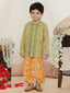 KID1 Ekam Boys Embroidered Kurta with Dhoti Green